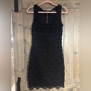 GUESS Los Angeles Black Fringe Bodycon Dress Women’s Size 4 | Cocktail Party
